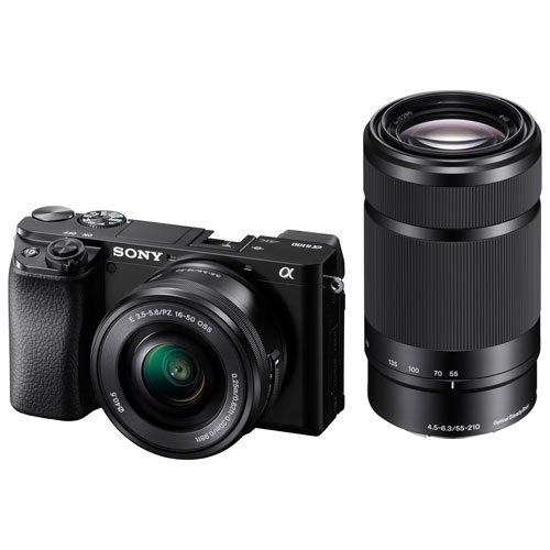 Refurbished (Excellent) - Sony Alpha a6100 Mirrorless Vlogger Camera with 16-50mm/55-210mm Lenses
