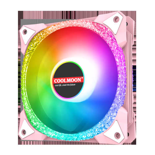 PC Case RGB LED Fan, 120mm, ARGB Cooling Fan, Ultra Quiet High Airflow , Addressable RGB Motherboard Sync Computer PC Cooling Pink