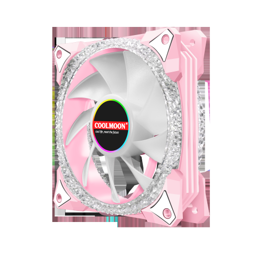 PC Case RGB LED Fan, 120mm, ARGB Cooling Fan, Ultra Quiet High Airflow , Addressable RGB Motherboard Sync Computer PC Cooling Pink