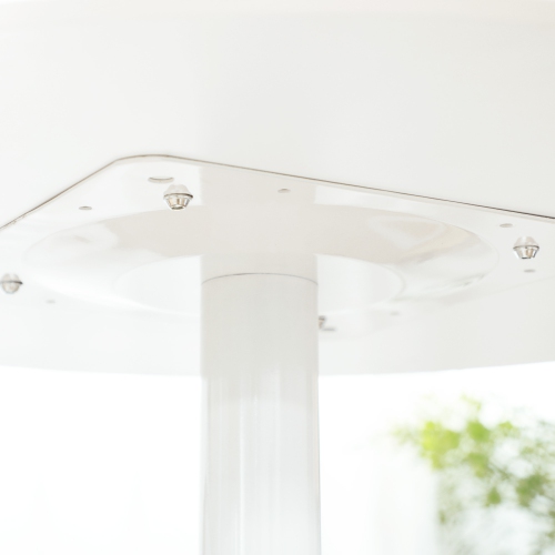 HOMCOM Round Dining Table for 2 People, Modern Kitchen Table with Painted Top and Steel Base for Living Room, Dining Room, White