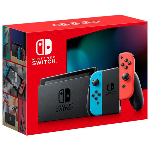 Refurbished - Nintendo Switch Console with Neon Red/Blue Joy-Con