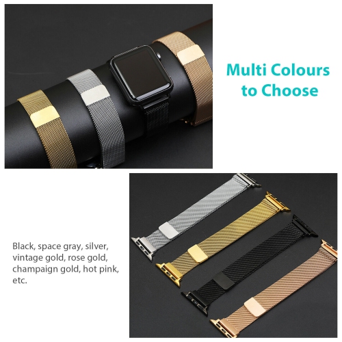 Modern Milanese Magnetic Closure iWatch Band Bracelet Strap Loop for Apple Watch Sport Edition Series 1/2/3/4/5/6/7/8 42mm,44mm,45mm