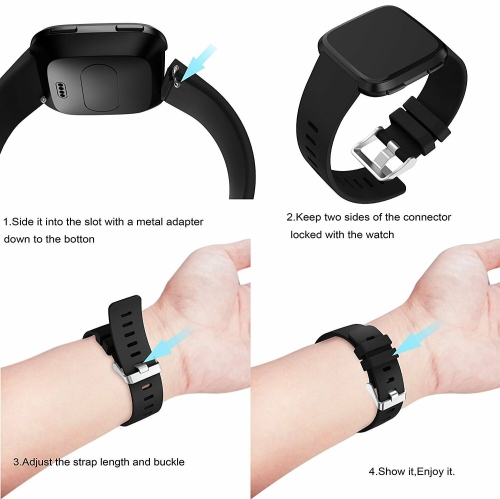 Fitbit Versa, Versa Lite, Versa 2, Versa SE, Vancle Classic Accessory Bands Replacement Sports Watch Wristband Strap