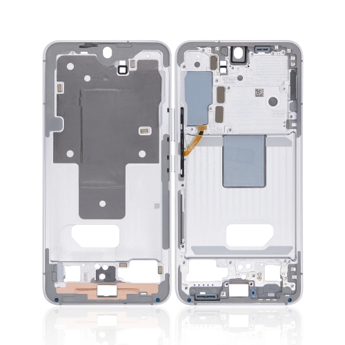 Replacement Mid-Frame Housing Compatible For Samsung Galaxy S22 5G (White)