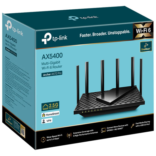TP Link Archer AX72 Pro Wireless AX5400 Dual-Band Wi-Fi 6 Router - Only at  Best Buy