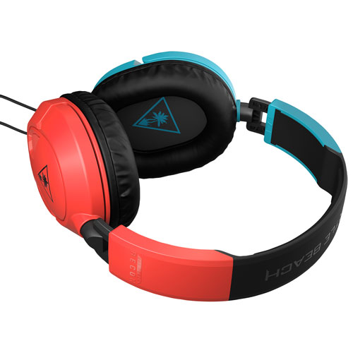 Casque de jeu Recon 50 de Turtle Beach pour Switch - Rouge/Bleu