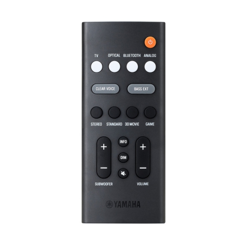 Barre de son compacte intérieur Bluetooth 2.1 canaux avec haut-parleur d’extrêmes graves sans fil SR-C30ABL de Yamaha - Noir