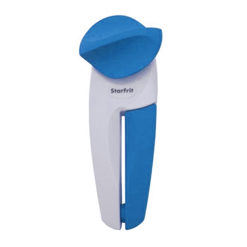 Starfrit - Mightican Manual Can Opener, No Sharp Edge, Non-Slip Handle, Blue