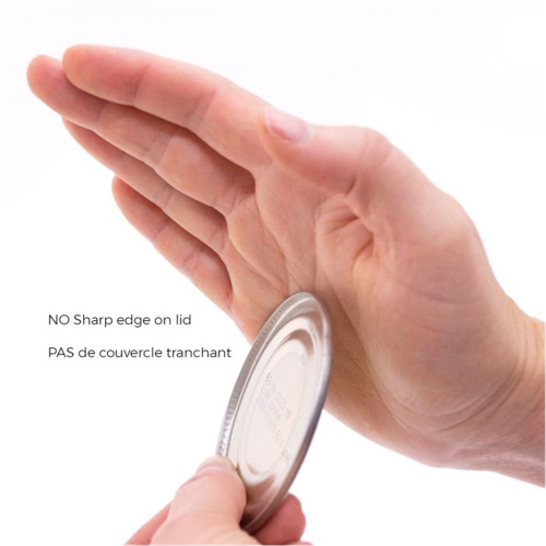 Starfrit - Mightican Manual Can Opener, No Sharp Edge, Non-Slip Handle, Blue