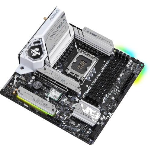 ASROCK Motherboard B760M STEEL LEGEND WIFI B760 LGA1700 MAX128GB DDR5 MICRO ATX RETAIL