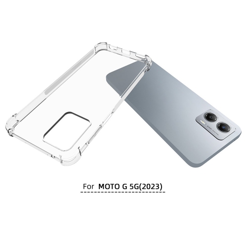 TopSave Extra Corner Bumper Soft TPU Gel Rubber Case pour Motorola Moto G 5G(2023), Transparent