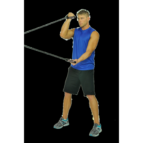 Premium Resistance Band x1 Ripcords Platinum Tension with Ergonomic Rubber Handles for full body workouts, commercial and home use.