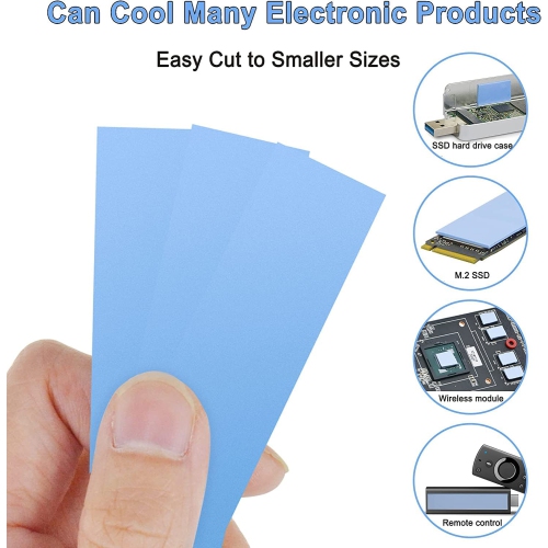 Laptop King high quality Nvme, M.2 Thermal pad, 3 thickness, 0.5mm, 1mm. 1.5mm, M.2 2280 SSD NVMe Heatsinks sale