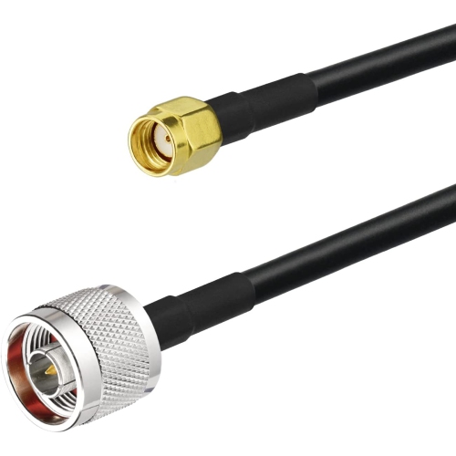 E RP-SMA Male to N Male RG58 Low Loss Cable 3ft + SMA Male to RP-SMA Female Adapter + N Female to N Female Adapter for WiFi 4G LTE Lora Antenna
