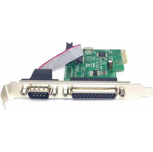 PCIe Combo Serial Parallel Expansion Card PCI Express to Printer LPT Port RS232 Com Port Adapter IEEE 1284 Controller Card WCH382 Chip for Desktop PC