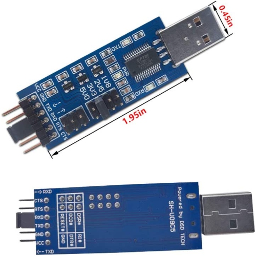 DSD TECH SH-U09C5 USB to TTL UART Converter Cable with FTDI Chip Support 5V 3.3V 2.5V 1.8V TTL
