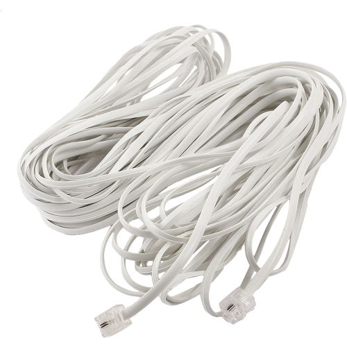 25 Feet Telephone Line Cord with Modular Plug on Both end