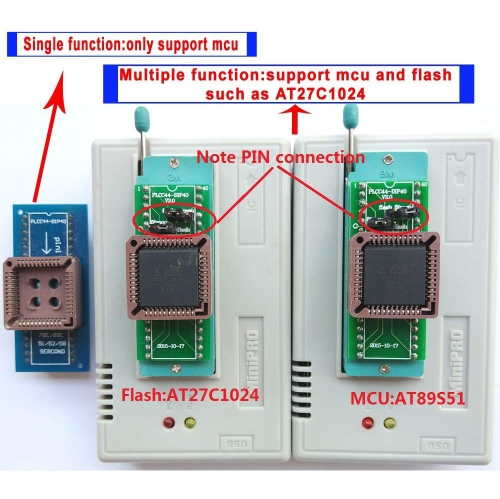 S Xgecu TL866II Plus Upgraded Xgecu T48 Programmer 16 Adapter Socket Clip IC chip Programmer t48 chip nand Flash mcu Bios AVR eprom Programmer