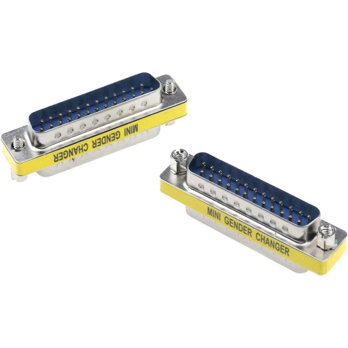 DOLAER  M Db25 25 Pin Gender Changer D-Sub 25Pin Coupler Serial Cable Gender Changer Rs232 VGA Adapter Connetor for Applications Pack Of 2 (Male To