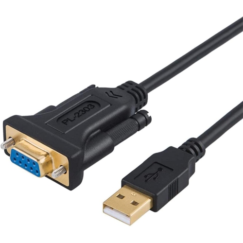 USB to RS232 Adapter with PL2303 Chipset, C 10 ft USB 2.0 Male to RS232 Female Gold Plated DB9 Serial Converter Cable for Windows 10, 8.1, 8, 7,
