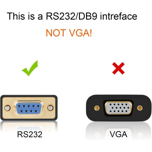USB to RS232 Adapter with PL2303 Chipset, C 10 ft USB 2.0 Male to RS232 Female Gold Plated DB9 Serial Converter Cable for Windows 10, 8.1, 8, 7,