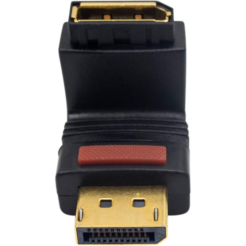 P DP to DP Adapter, 90 Degree Up Angle Displayport Male to Displayport Female Extension Adapter Support Displayport 1.2