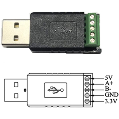 USB to RS485 Converter Adapter FTDI CHIP with Screw Terminals and Windows MacOS Linux Support