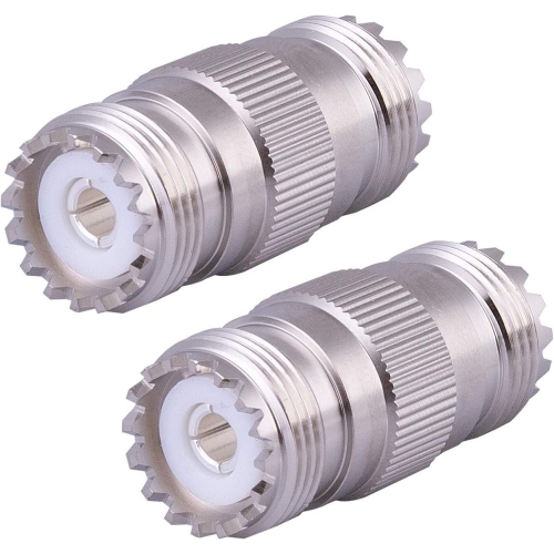UHF Female Connectors SO-239 Adapter PL259 Coupler SO239 Barrel Coax Connector for CB Ham Radio Antenna, SWR Meter Pack of 2 by