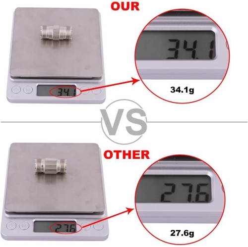 UHF Female Connectors SO-239 Adapter PL259 Coupler SO239 Barrel Coax Connector for CB Ham Radio Antenna, SWR Meter Pack of 2 by