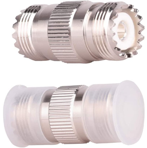 UHF Female Connectors SO-239 Adapter PL259 Coupler SO239 Barrel Coax Connector for CB Ham Radio Antenna, SWR Meter Pack of 2 by