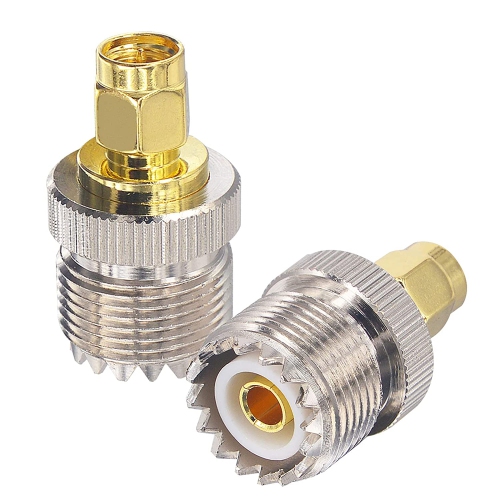 DOLAER  B 2PCs Uhf Female to SMA Male Connector SMA Male to Uhf So-239 So239 Female Rf Coaxial Coax Adapter for Cb Radio Walkie Talkie Fpv Drone Sdr