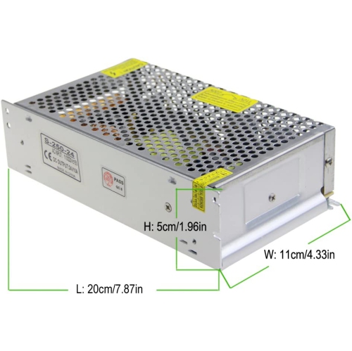A DC 24V 10A 240W Power Supply Adapter Transformer Switch AC 110V/220V to DC 24V 10amp Universal Regulated Switching Converter for LED Strip Light