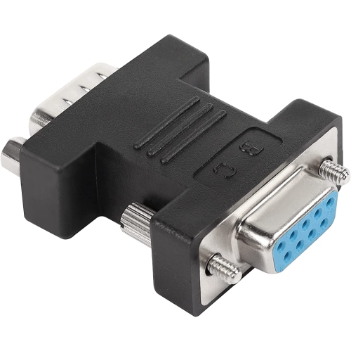 Q RS232 DB9 Female to Male Extender Connector Adapter DB 9 Pin Serial Converter, for Serial Communication Interface Devices, Black