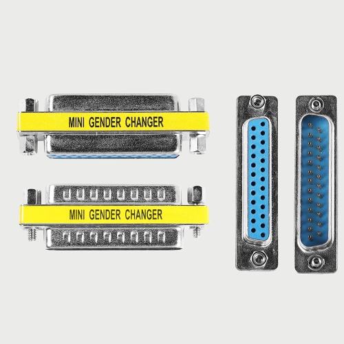 M DB25 25 Pin Gender Changer D-SUB 25Pin Coupler Serial Cable Gender Changer RS232 VGA Adapter Connetor for Applications Pack of 2