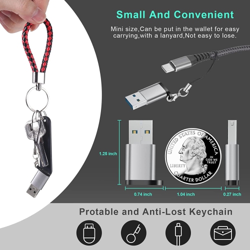 USB to USB C Adapter 6 Pack,USB C to USB Adapter,USB C Female to USB Male Adapter,USB A to USB C,USB C Charger Converter Compatible with iPhone 14/13