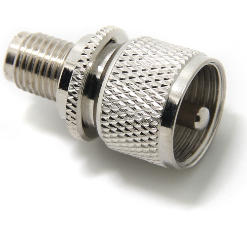 e UHF/PL-259 Male to Mini UHF Female RF Coaxial Adapter Pack of 2