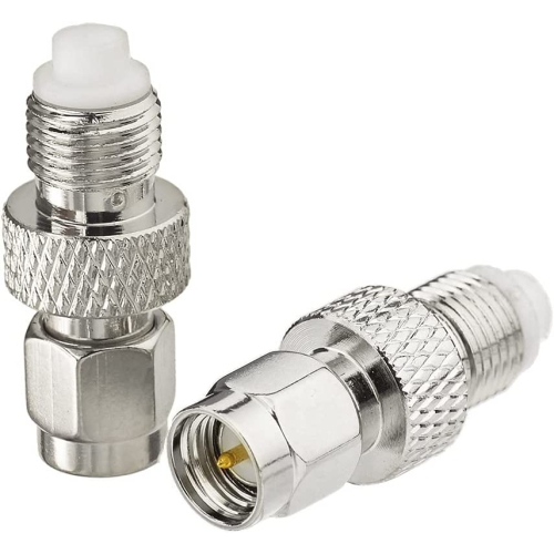 wlaniot 2pcs SMA-FME Adapter SMA Male Plug to FME Female Jack Straight RF Coaxial Connector