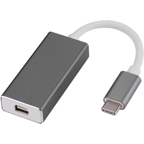 Adaptateur USB-C à Mini DisplayPort 4K 60 Hz, convertisseur USB-C à Mini DP prêt à l’emploi compatible avec MacBook Pro 2017/2018, MacBook Air,