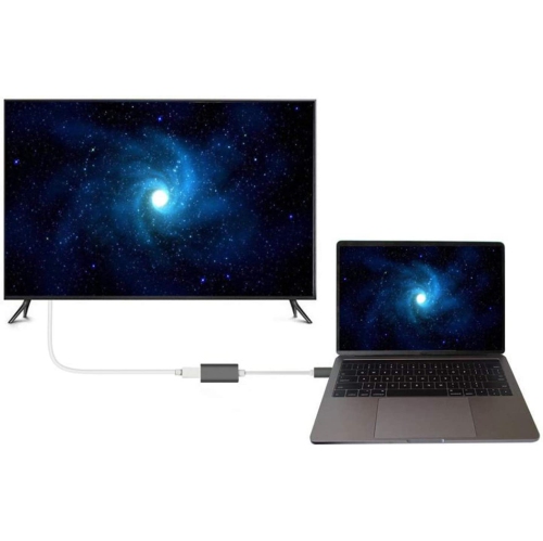 Adaptateur USB-C à Mini DisplayPort 4K 60 Hz, convertisseur USB-C à Mini DP prêt à l’emploi compatible avec MacBook Pro 2017/2018, MacBook Air,