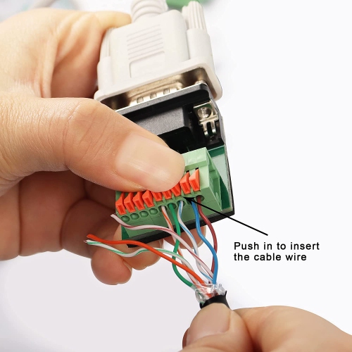 Q DB9 Male Solderless Breakout Board Connector RS232 D-SUB Serial to 9 Pin Port Terminal Solderless Adapter for Serial Communication Interface Devices
