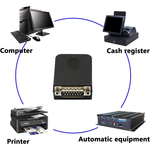 C DB15 Breakout Connector , DB15 D-SUB Male Solderless Serial Connector to DB15 Screw Wiring Terminal Signal Module Breakout PCB Board with Plastic