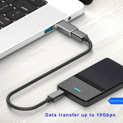 Q 10Gbps USB C Female to USB Male Adapter 2 Pack, USB 3.1 Gen2 to USB C Adapter Double-Sided Data Transfer and 60W Fast Charging Connector Compatible