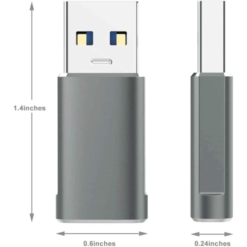 Q 10Gbps USB C Female to USB Male Adapter 2 Pack, USB 3.1 Gen2 to USB C Adapter Double-Sided Data Transfer and 60W Fast Charging Connector Compatible