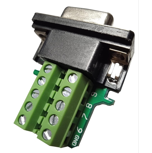 S DB9 Breakout Connector to Wiring Solderless Terminal RS232 D-SUB Female Serial Adapter 9pin Port Breakout Board Black Rubber Core with