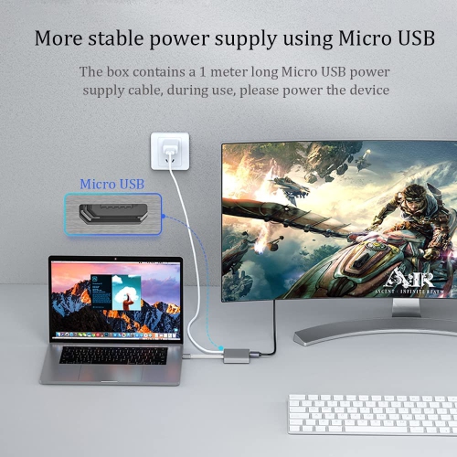 W Displayport to Dual Displayport MST Hub DP to 2 DP Splitter Multi Stream Transport Hub, for Windows