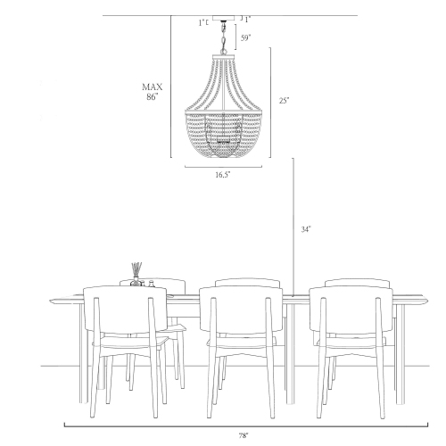 Antique Gold Bedroom Chandelier Light, 4-Light Drum Dining Room Island Chandelier with White Wood Beads