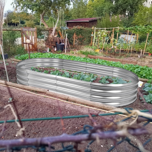 6 x 3 x 1 FT Outdoor Metal Raised Garden Bed, Weather-resistant and Anti-rust Planter Box for Backyard Patio Grow Vegetables Herbs Flowers