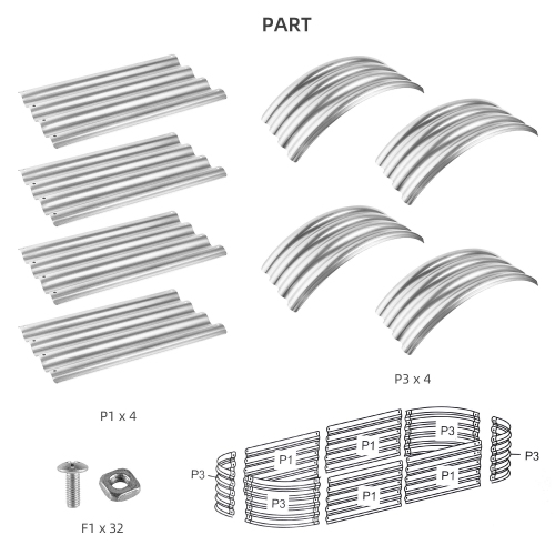6 x 3 x 1 FT Outdoor Metal Raised Garden Bed, Weather-resistant and Anti-rust Planter Box for Backyard Patio Grow Vegetables Herbs Flowers