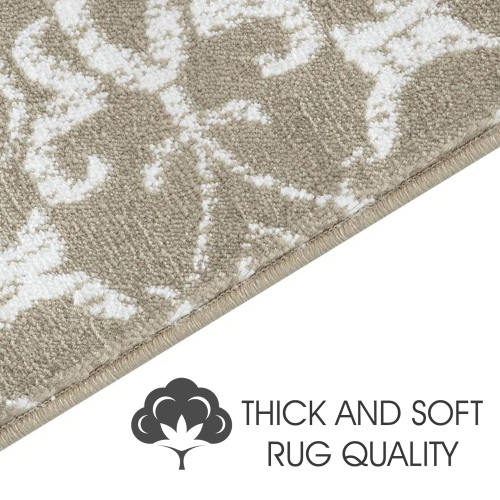 SussexHome Stair Treads - Carpet Strips for Indoor Stairs - Easy to Install with Double Adhesive Tape - Safe, 9" X 28" - 4-Pack - Beige