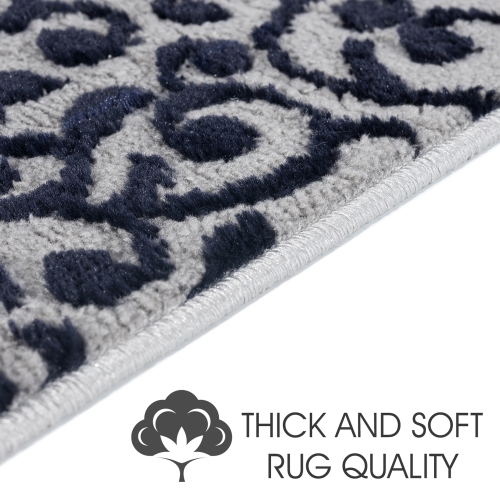 SussexHome Stair Treads - Carpet Strips for Indoor Stairs - Easy to Install with Double Adhesive Tape - Safe, 9" X 28" - 13-Pack - Navy